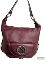 Michael Kors Burgandy Leather Hobo Handbag