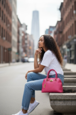 Pink Donna Karen Stylish handbag - Image 3